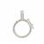 925 Sterling Silver Round Clasp Set with white Topaz, Approx 24x19mm, 