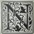 Stencil Up  Cloister Letter - N- William Morris inspired