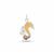 925 Sterling Silver Squirrel Pendant with Yellow Aventurine Approx, 20x14mm