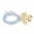 Aquamarine Faceted Rounds 1m strand, Gold 925 Sterling Silver Feather Weight Head Pins & Gold Base Metal Star Spacer Beads, 20pcs