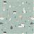 Poppie Cotton House And Home Happy Home Green Fabric 0.5m