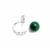 925 Sterling Silver Pinch Bail For Pendant With 10mm Malachite