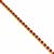 Gold Plated Base Metal Cupchain with 3mm Red Stones, 50cm Length 
