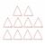 Rose Gold Colour Plated Base Metal Triangle Beading Frame, I.D. 20x20mm/ O.D. 22x22mm (10pcs)