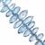 16cts  Marambaia London Blue Topaz Top Side Drill Graduated Faceted Marquise Approx 4.5x2.5 to 9.5x5.5mm, 7cm Strand