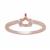 Rose Gold Plated 925 Sterling Silver Triangle Ring Mount (To fit 5x5mm gemstone) Inc. 0.05cts White Zircon Brilliant Cut Round 1.50mm - 1pcs