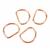 Debbie Shore D Rings Gold 25mm (Pack of 4)