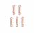 Rose Gold 925 Sterling Silver Spacer Tubes with Loops 11x1.5mm, 6pcs 