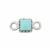 0.69cts 925 Sterling Silver Connector with Sleeping Beauty Turquoise Approx 11x6mm