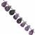 85cts Blue John Fluorite Faceted Drops Approx 8x5 to 12x7mm, 21cm Strand With Spacers