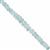 32cts Aquamarine Graduated Faceted Rondelle Approx 3x1 to 5x3mm, 20cm Strand