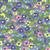 Liberty Carnaby Collection Piccailly Poppy Green and Purple Fabric 0.5m