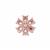 Rose Gold Plated 925 Sterling Silver Flower Oval Pendant Mount (To fit 4x3mm gemstones) Inc. 0.02cts White Zircon Brilliant Cut Round 1.50mm - 1pcs