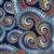 Dan Morris Twilight Collection Swirl Scroll Turquoise Fabric 0.5m
