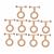 Base Metal Rose Gold Flash Plated Beaded Toggle Clasp, 25x19mm, 10pcs