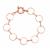 Rose Gold Plated 925 Sterling Silver Round Link Statement Bracelet, Approx 7.5inch 