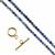 Royal Perfection - Lapis Lazuli Faceted Rounds, 3mm & 4mm, 38cm Strands & 925 Gold Plated Sterling silver Toggle Clasp (1pc) 