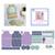 Living in Loveliness Hot Water Bottle Cover & Eye Mask Kit: Panel & Instructions Purple Flowers