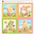 The Crafty Witches Garden Gnomes Growing Happy 4 x Square Fabric Panel 70 x 78cm