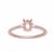 Rose Gold Plated 925 Sterling Silver Oval Ring Mount (To fit 6x4mm gemstone) Inc. 0.02cts White Zircon Brilliant Cut Round 1.25mm- 1pcs