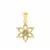 Gold Plated 925 Sterling Silver Flower Oval Pendant Mount (To fit 5x4mm gemstone) Inc. 0.02cts White Zircon Brilliant Cut Round 1.50mm -1Pcs