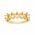 Gold Plated 925 Sterling Silver Round Ring Mount (To fit 4mm gemstones)- 1Pcs