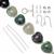 Focusing Hearts - Fluorite Puffy Hearts Approx 20mm, 38cm Strand & 925 Sterling Silver Toggle Clasp & Ear Wire Findings Pack