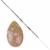 Make A Point - 925 Sterling Silver Serrated Bezel Strips. Approx 0.3mmx3mm , Approx Length 15cm, Sakura Agate Big Drop Cabochon Approx 30x48mm, 1pc