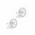 925 Sterling Silver Halo Earring Stud with Cup & Peg Approx 12mm, 1 Pair 