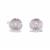 925 Sterling Silver Flower Shaped Studs with End Loop, 1 Pair 