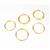 5pk Jewellery Maker Stainless Steel Memory Wire - Gold Colour, 0.6 mm