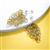 Gold Plated 925 Sterling Silver Heart Jump Ring with White Topaz, Approx 9mm, 1pc