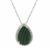 925 Sterling Silver Pendant Approx 14x10mm with 5.77cts Malachite, Rope Chain 18inch