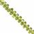 60cts Arizona  Peridot Top Side Drill Graduated Faceted Drop Approx 3x4 to 5x8.5mm, 20cm Strand