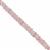 36cts Rose Quartz Graduated Faceted Rondelle Approx 3.5x1.5 to 5.5x3mm, 17cm Strand