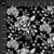 Henry Glass Misty Morning Grey and Black Roses Fabric 0.5m