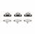 925 Sterling Silver Double Hole Spacers With Cubic Zirconia (6pcs)