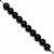 80cts Type A Black Jadeite Plain Rounds, Approx 10mm, 10cm Strand