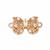 Rose Gold Plated 925 Sterling Silver Butterfly Connector with White Topaz, Approx 9x15mm