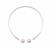 925 Sterling Silver Twisted Bangle With 2 x White Freshwater Cultured Pearls Approx 8mm