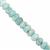 50cts Larimar Graduated Faceted Rondelle Approx 4x2 to 6x4mm, 20cm Strand