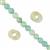 200cts 2x Amazonite Double Hoops Approx 15mm & 1 x8mm Amazonite Rounds, 38cm Strand