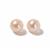 Half Drilled White Freshwater Cultured Pearl Rounds Approx 8-9mm, 1 pair 