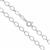 18inch Silver Plated Base Metal Hammered Oval Link Chain, 1 Pc