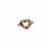 Rose Gold Plated 925 Sterling Silver Heart Connector With Swarovski Crystals Approx 10mm