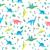 Dinosaur Ecru Fabric 0.5m