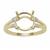 9ct Gold Round Ring Mount (To fit 10x10mm gemstone) With 4 Diamonds