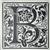 Stencil Up  Cloister Letter - B- William Morris inspired