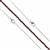 925 Sterling Silver Cable Chain & Round Box Chain Open Bracelet with Slider Extender Chain With Garnet Faceted 2mm Rounds