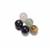 5x Half Drilled Mixed Gemstone Rounds (Rose Quratz,Green Aventurine,Sodalite, Snow Flake, Picture Jasper), Approx 8-10mm
